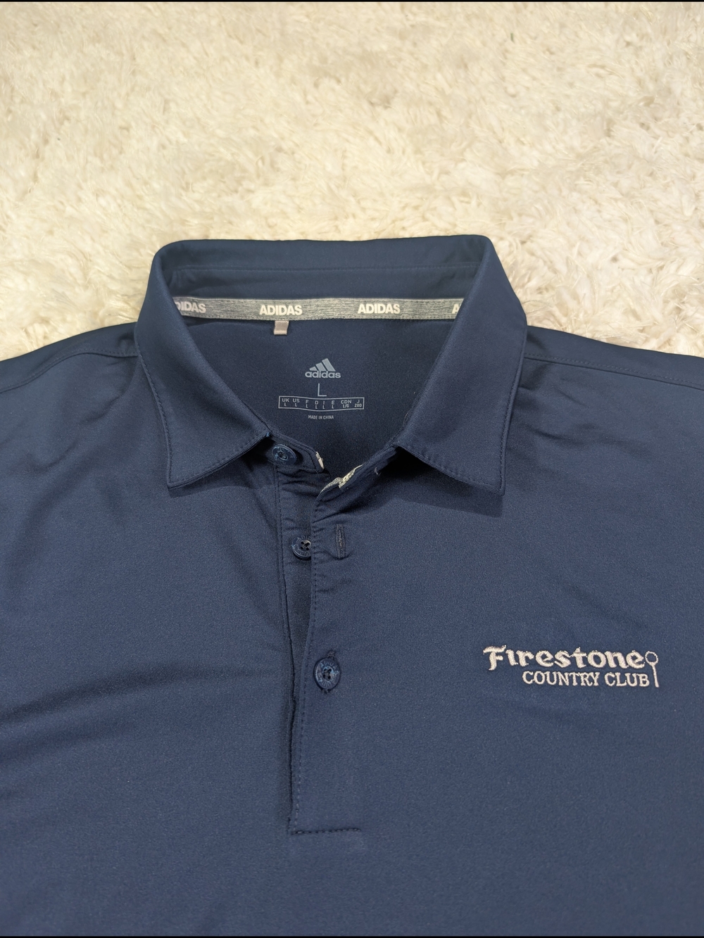 Adidas Men's Navy Firestone Country Club Polo Shirt